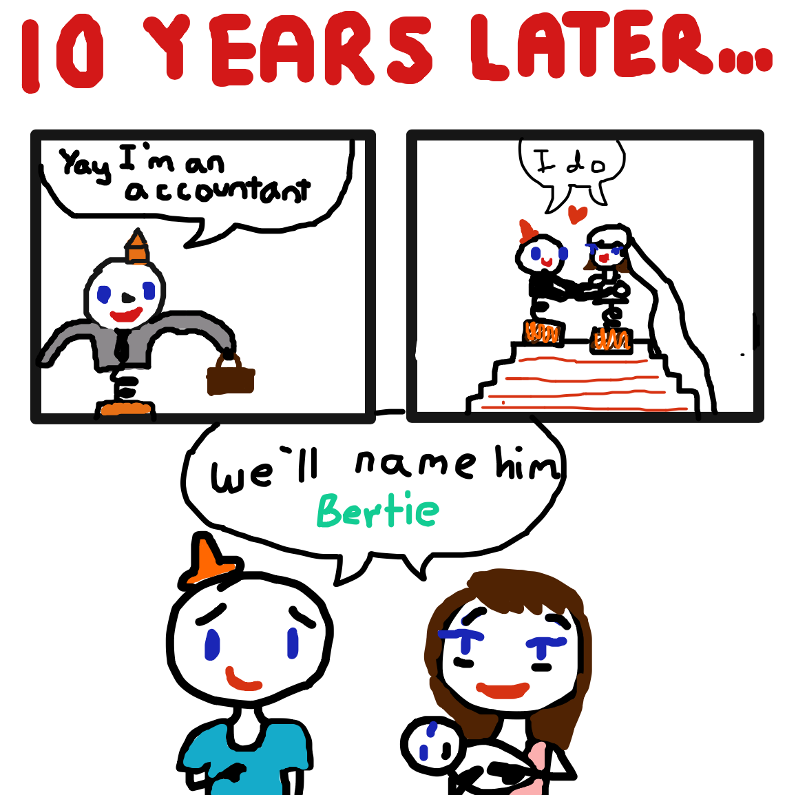 Jack in the Box's life is great - Online Drawing Game Comic Strip Panel by unfortunate fool