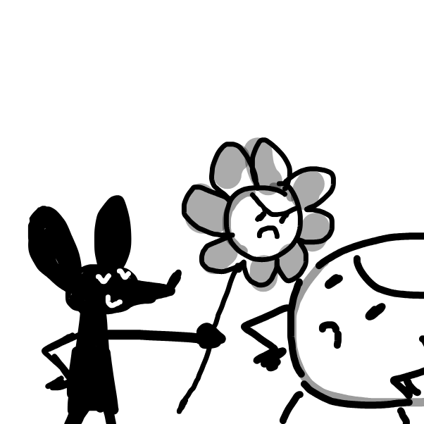 Drawing in Draw urself as a flower... Being given to someone! by The Real Peyocay