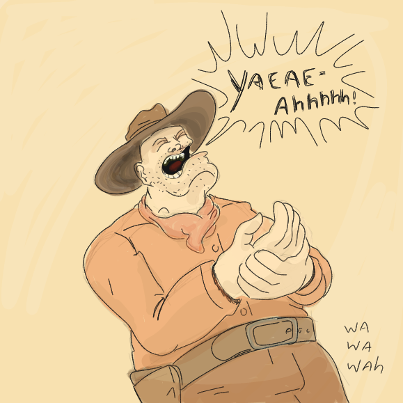 A fist fjll of dollars? More like a hand full of pain. - Online Drawing Game Comic Strip Panel by Wizard Croissant