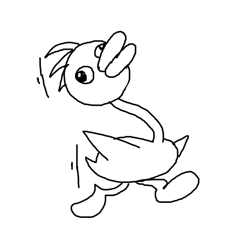 Drawing in Adventure of Stupid Bird 1 by garfieldfan1005
