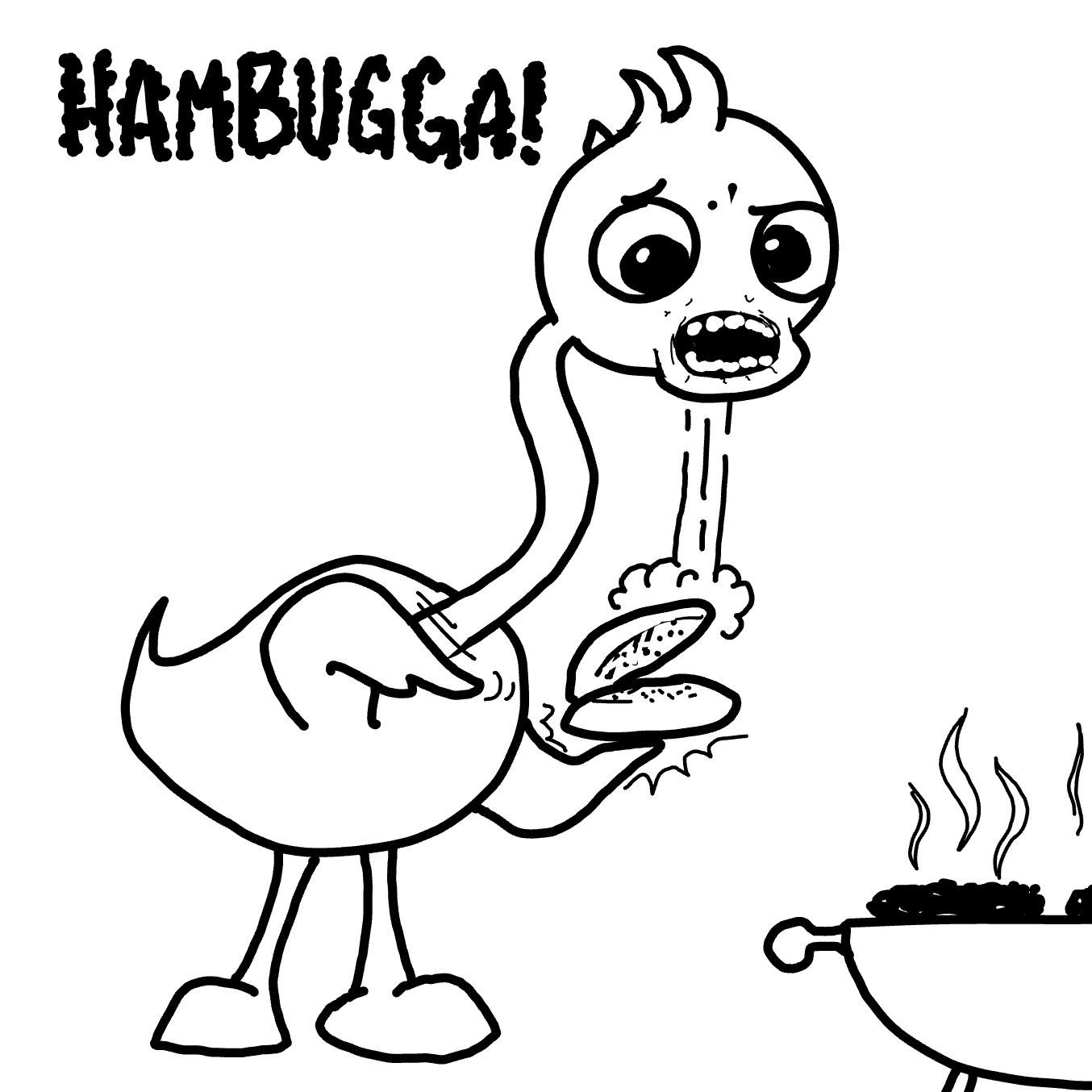Drawing in Adventure of Stupid Bird 1 by Wizard Croissant