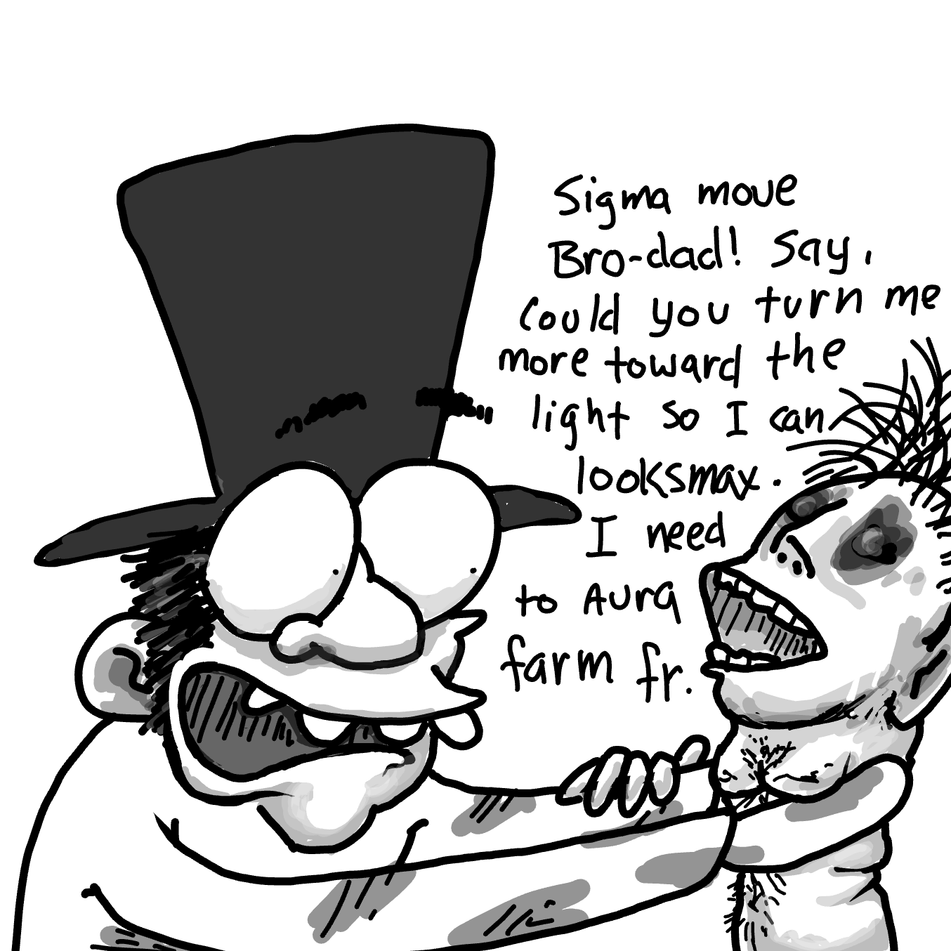 Drawing in The Gafiggle-Pickle Scrumpdagiddilyunctious Riddle by Wizard Croissant