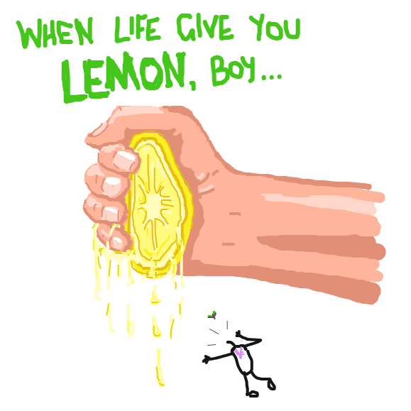 Drawing in YA LEMONBOY by Dogg