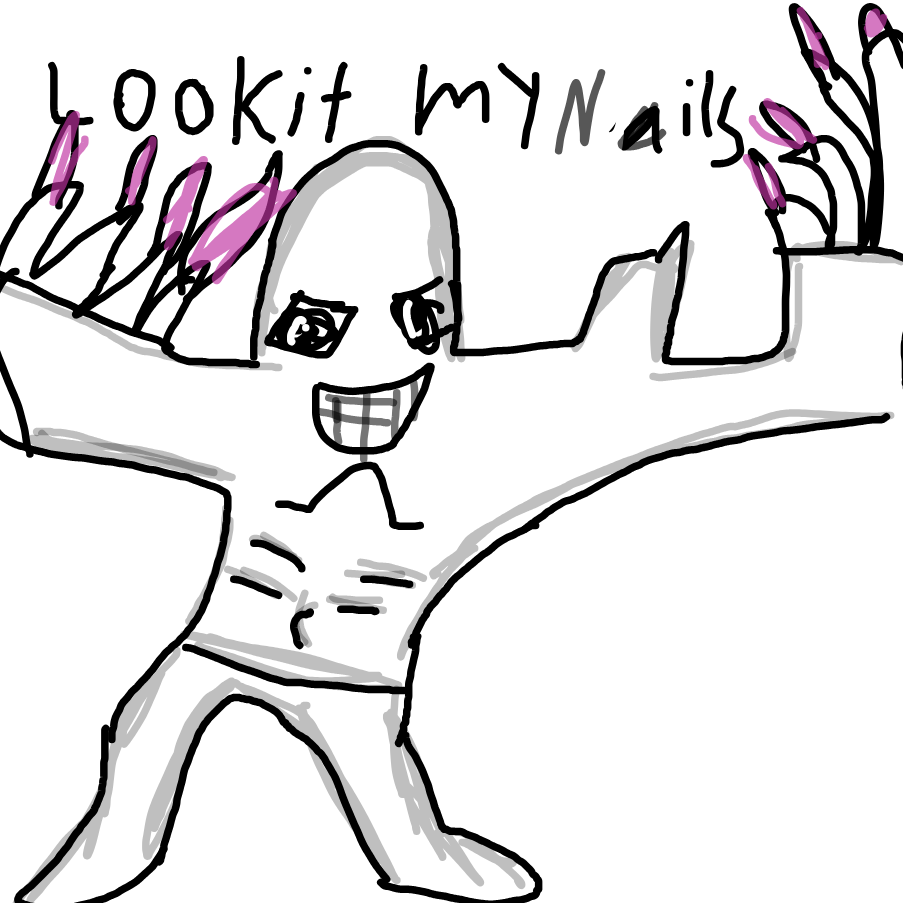 He is showing Off his nails - Online Drawing Game Comic Strip Panel by SalishMatter