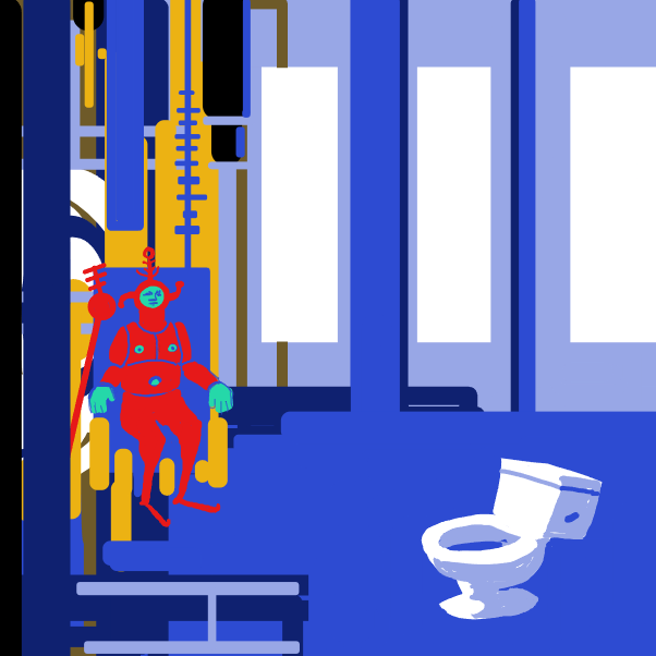 Drawing in beseeching the royal seat for clemency by Pax