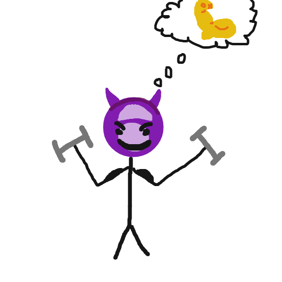 devil wants to be buff - Online Drawing Game Comic Strip Panel by Typical_Hetero_Human