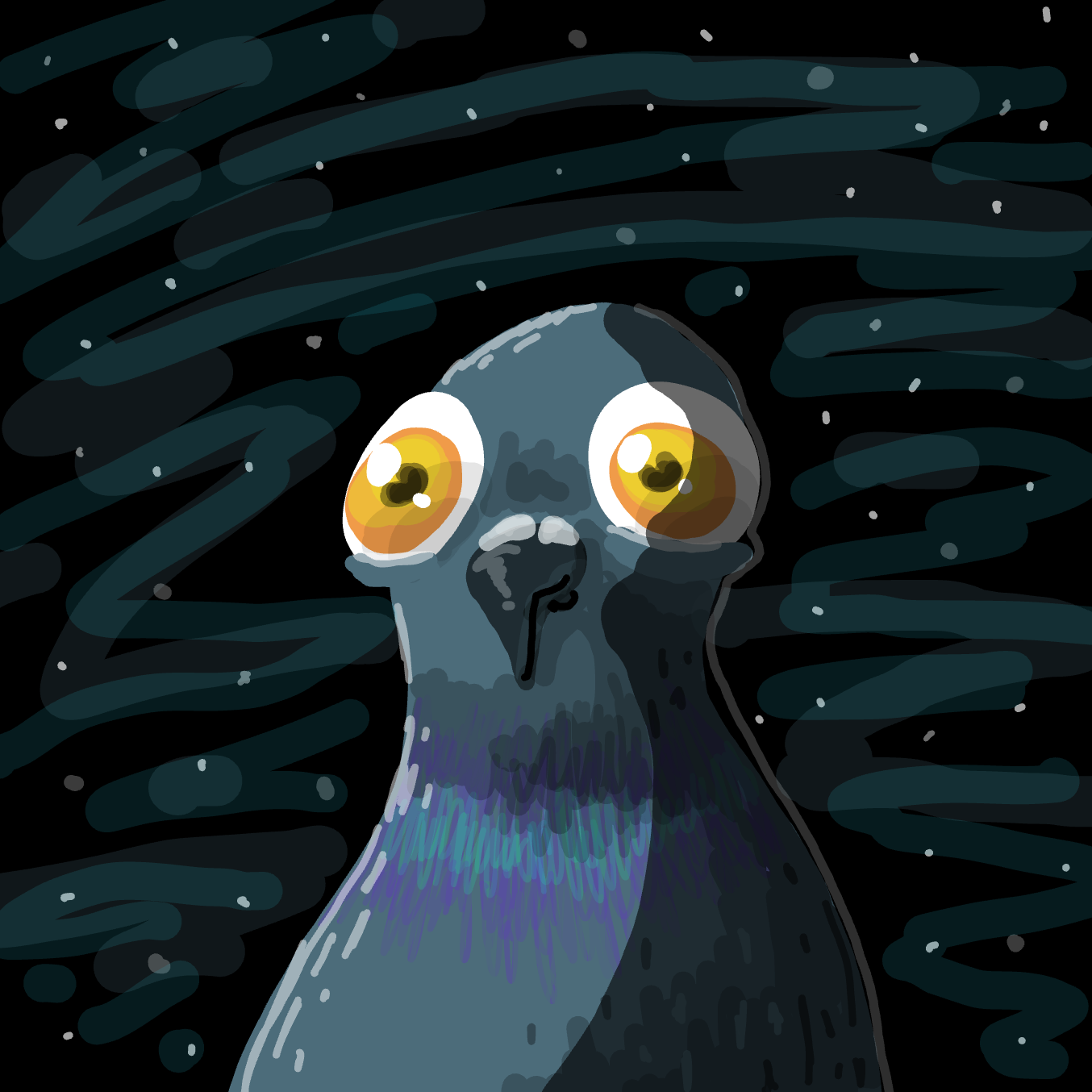 Drawing in Night of the Night by Wizard Croissant