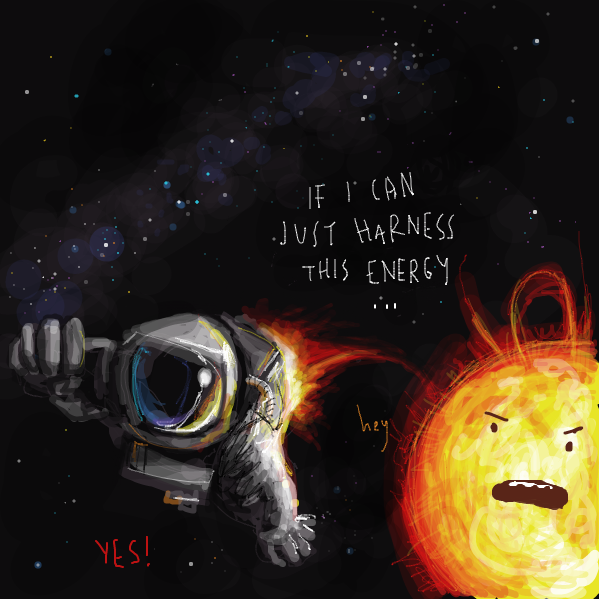 solar powered - Online Drawing Game Comic Strip Panel by Jim