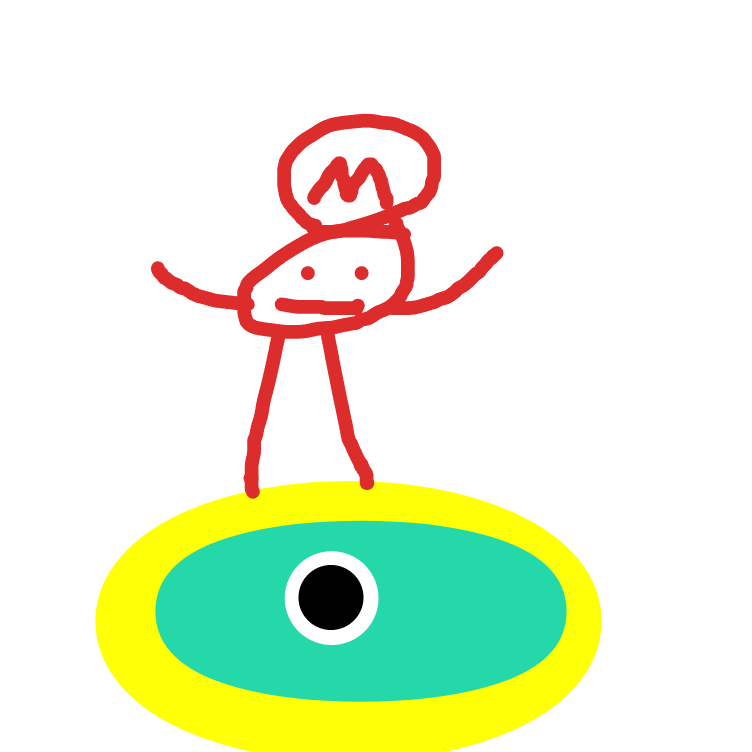 mario is landing on a new mario party space that looks like a fish - Online Drawing Game Comic Strip Panel by peach