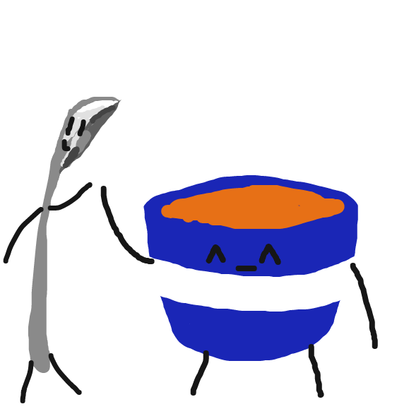 Drawing in A Bowl Of Oatmeal  by ThaSilentArtist