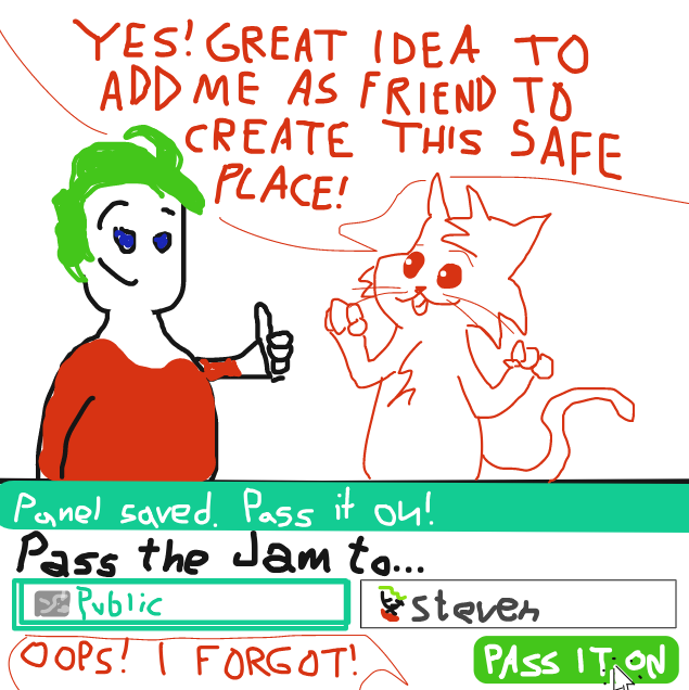 Mistakes were made. - Online Drawing Game Comic Strip Panel by Vytron
