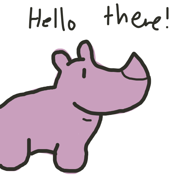 The javan rhino is sad that its population will be lost - Online Drawing Game Comic Strip Panel by SteliosPapas