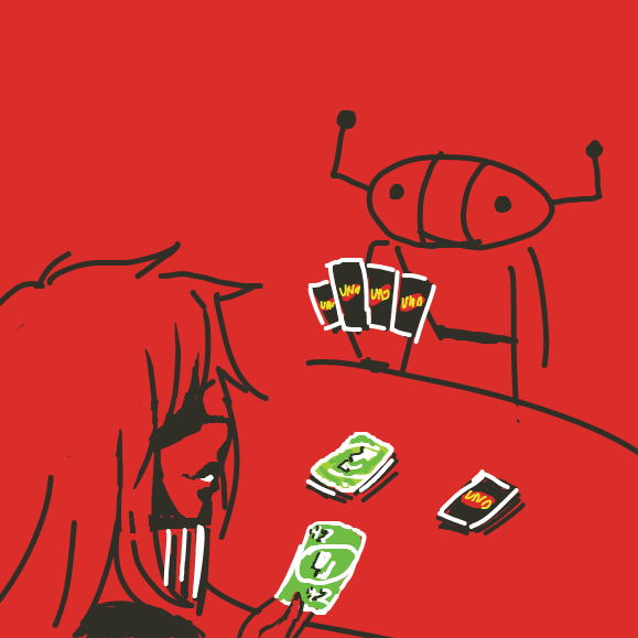 Drawing in uno by ThaSilentArtist