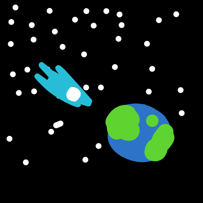 The shooting star is about to hit earth - Online Drawing Game Comic Strip Panel by DanTheGuy
