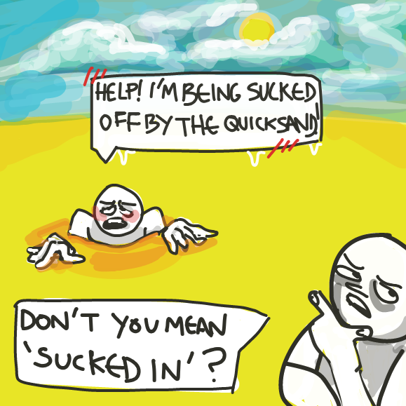 newsflash: he does not mean that - Online Drawing Game Comic Strip Panel by Mojomos