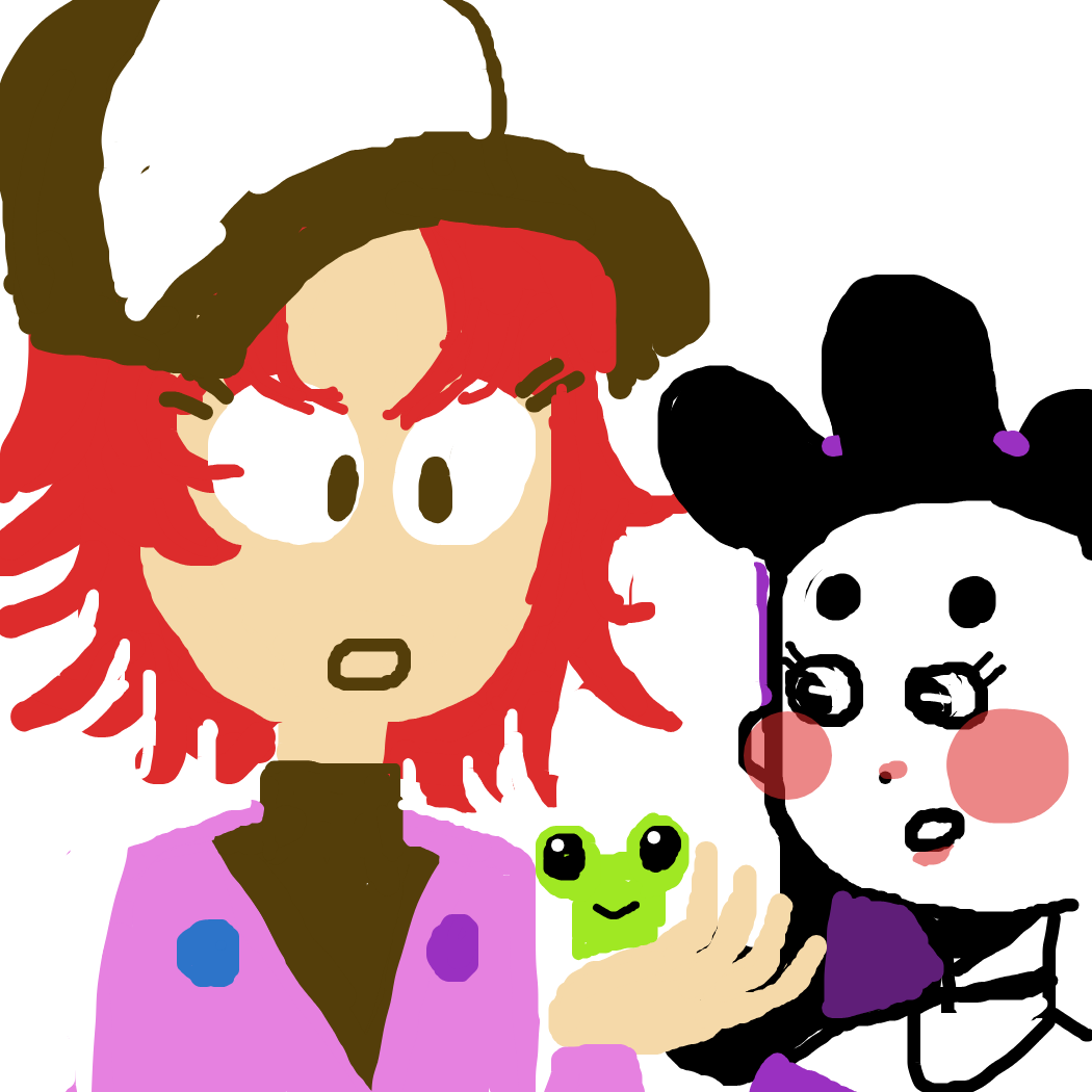 Drawing in Oc con: put your oc interacting with the previous  by Rednightlights