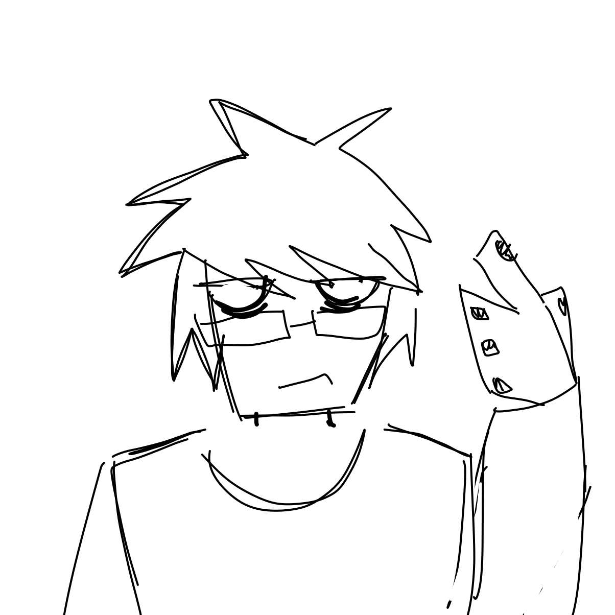 Drawing in Self portrait by B055man69