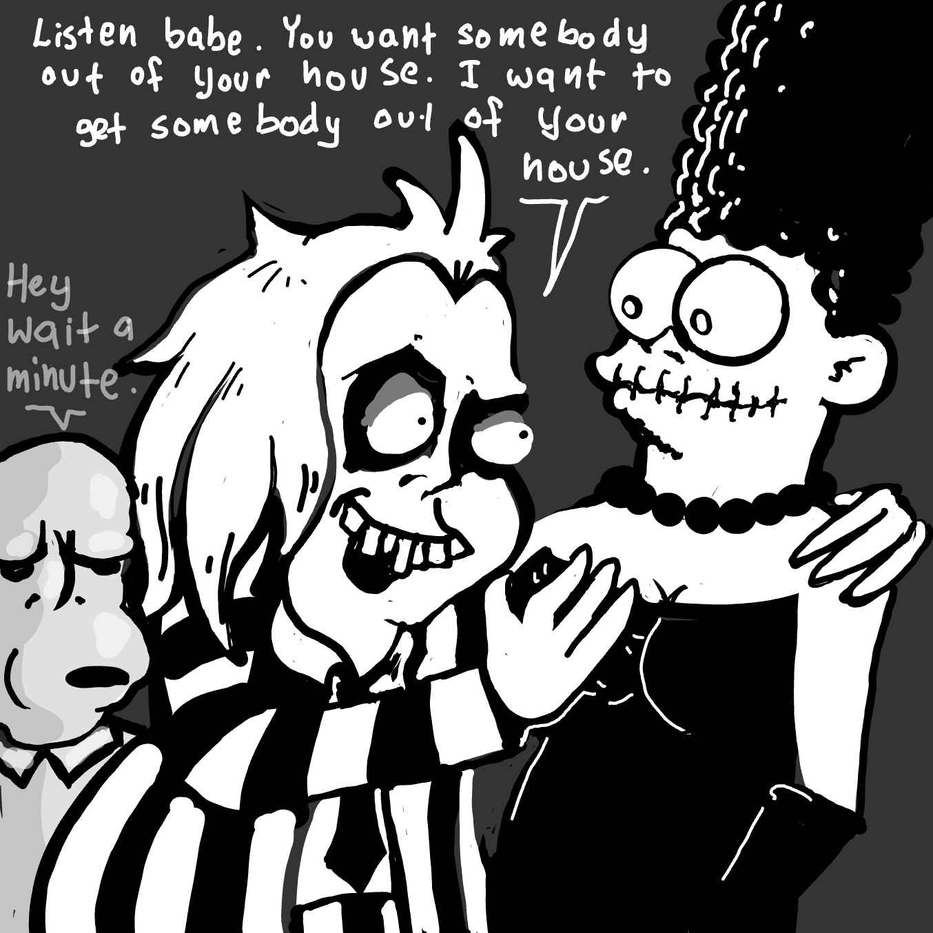 Drawing in The Lights out by Wizard Croissant