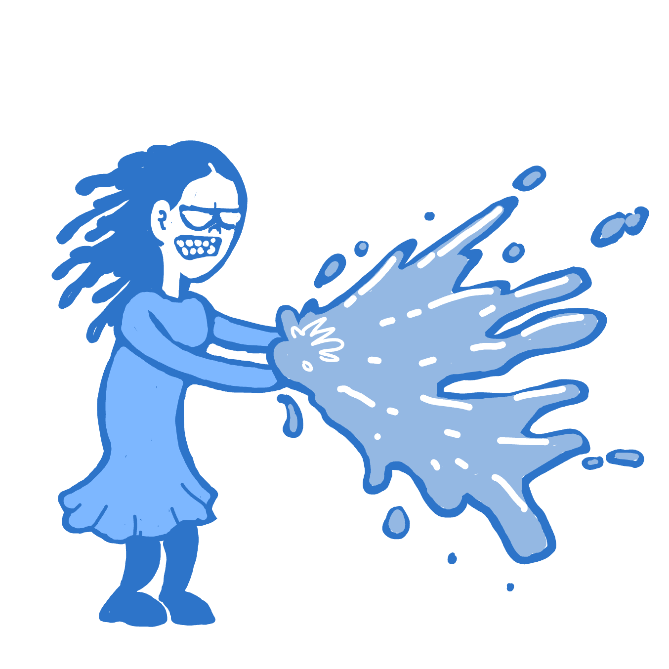 First panel in Splash Girl drawn in our free online drawing game