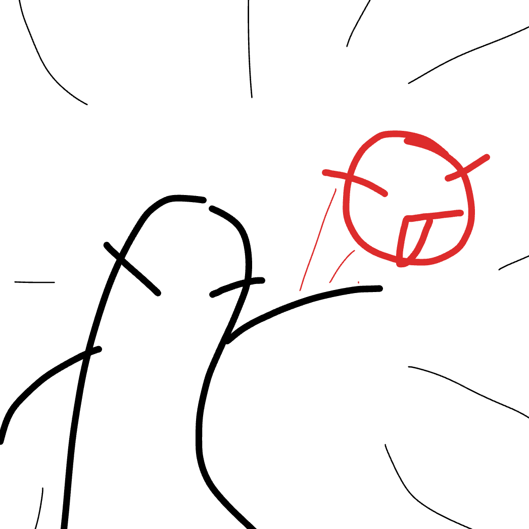 First panel in Think Fast drawn in our free online drawing game