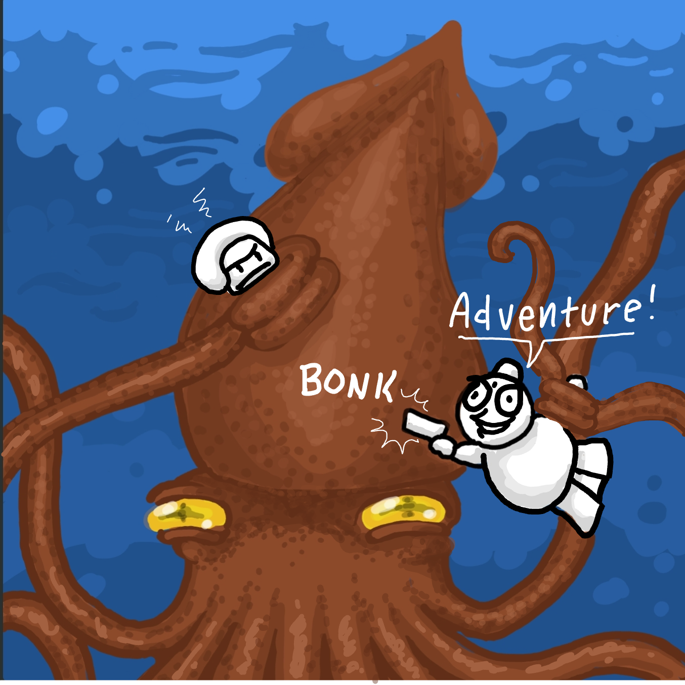 Drawing in Pugman Adventurerer by Wizard Croissant