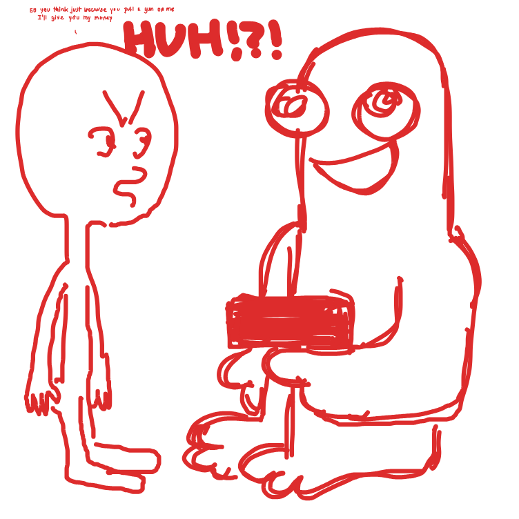 First panel in slump drawn in our free online drawing game