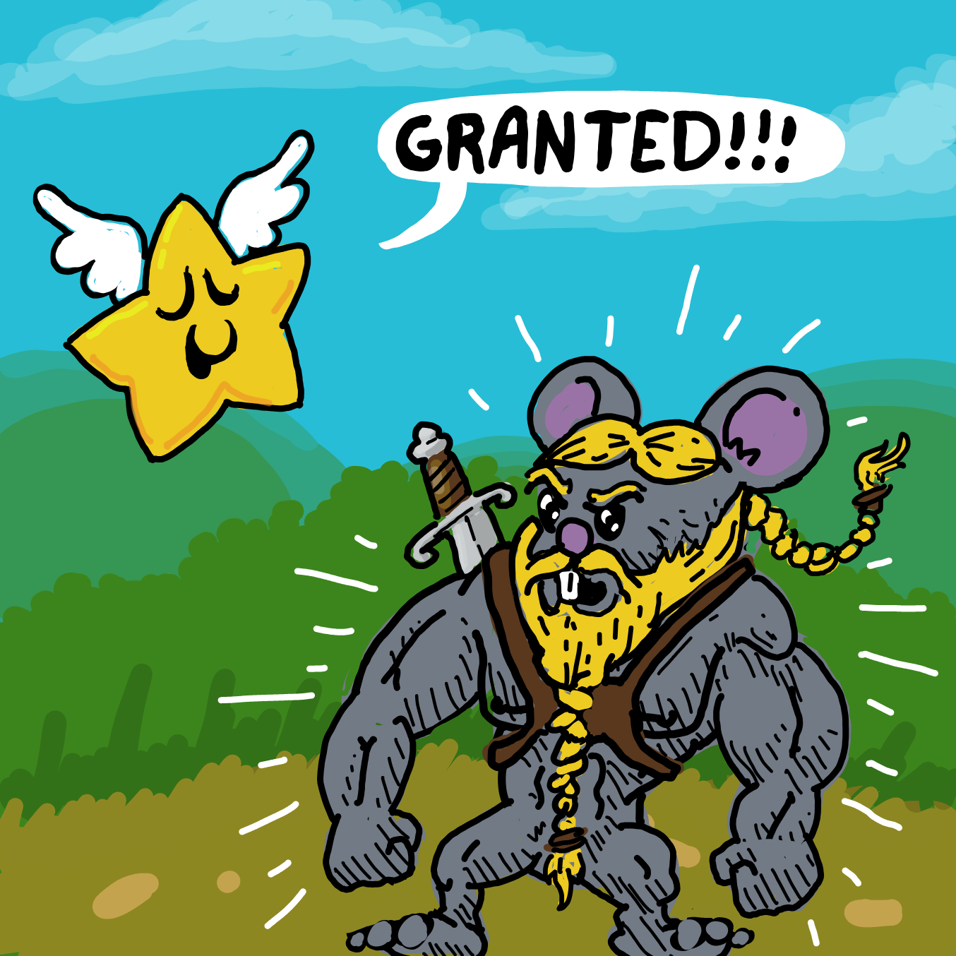 Drawing in The Journey Begins by Wizard Croissant