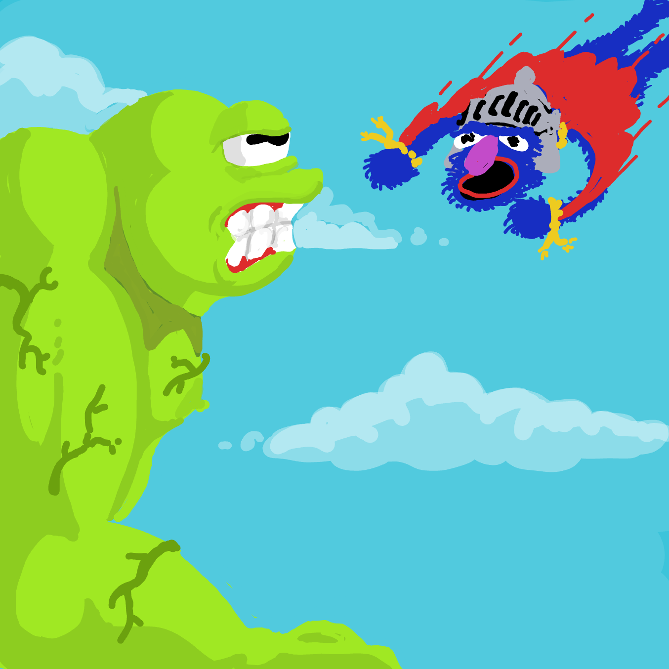 Drawing in Kermit by Wizard Croissant