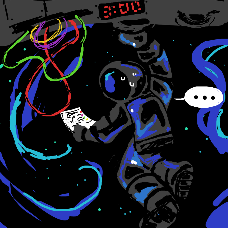 Drawing in Homework in space by Spoof
