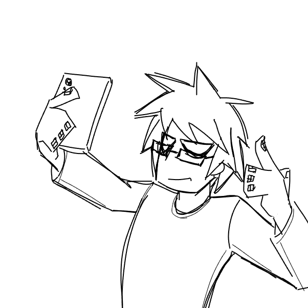 Drawing in Self portrait by SeanTrunks