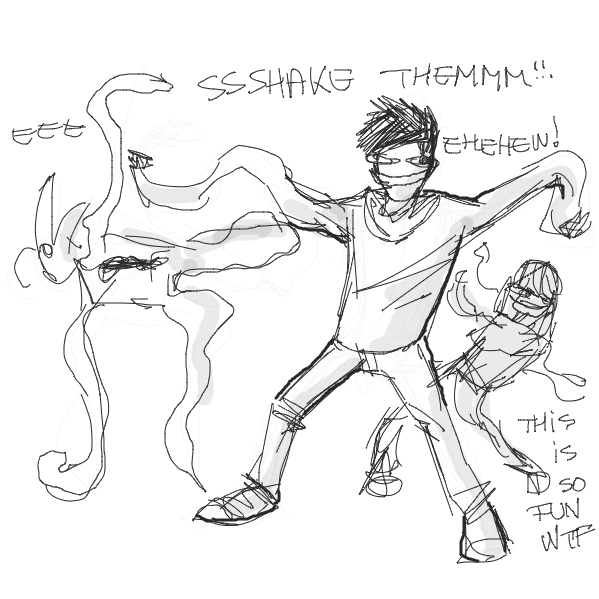 Is this a new dance move or something? - Online Drawing Game Comic Strip Panel by PulsingSoul