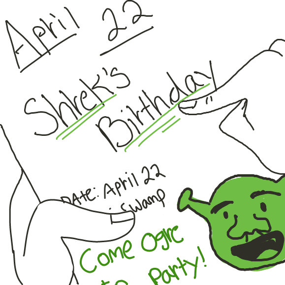 Actually. April 22nd is when the movie was released but it's still his birthday- - Online Drawing Game Comic Strip Panel by RosesArePrickly