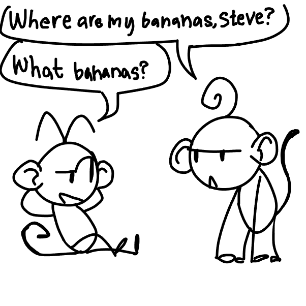 Drawing in banana by SeanTrunks