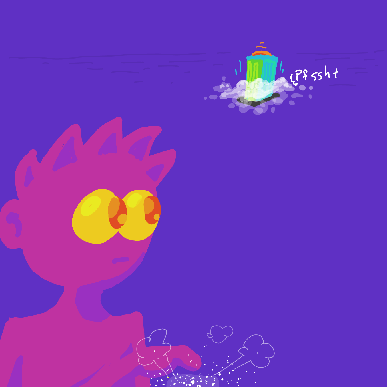 Drawing in The Button by Wizard Croissant