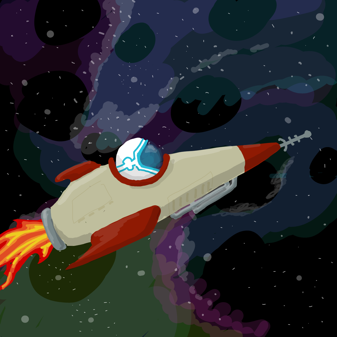 Drawing in Rocket Guy In Spaaaace by Wizard Croissant