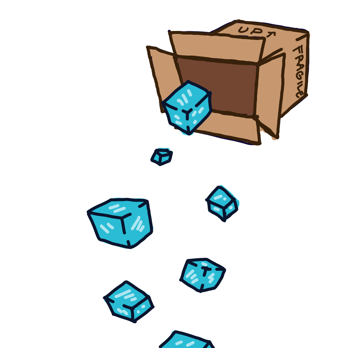 Keep drawing falling cubes! - Online Drawing Game Comic Strip Panel by Plutomics