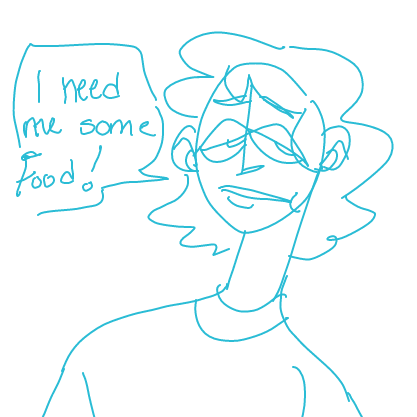 A girl is hungry and wants some food  - Online Drawing Game Comic Strip Panel by Limon baby