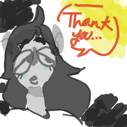 The young girl us thanking her for saving her from the darkness  - Online Drawing Game Comic Strip Panel by Limon baby