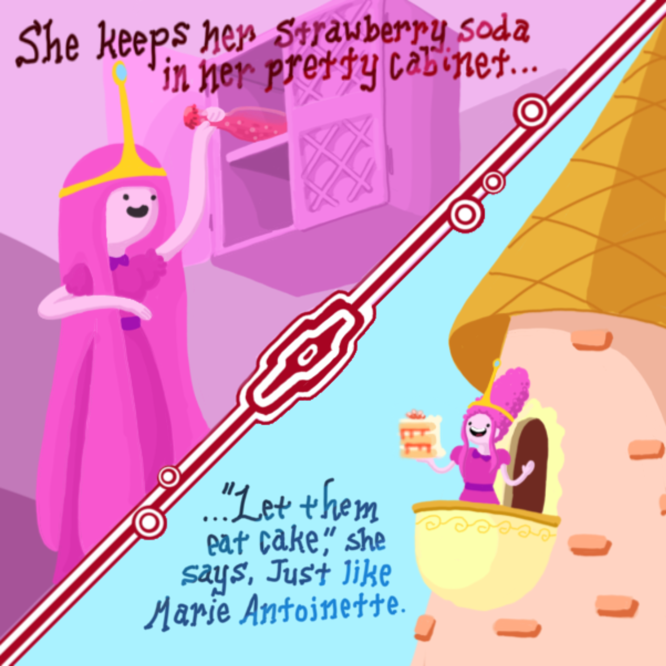 Drawing in A Killer Queen by Wizard Croissant