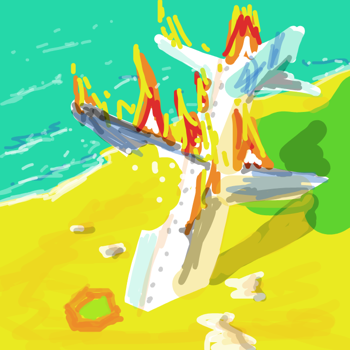 Drawing in Monking Island by Tomoniterry