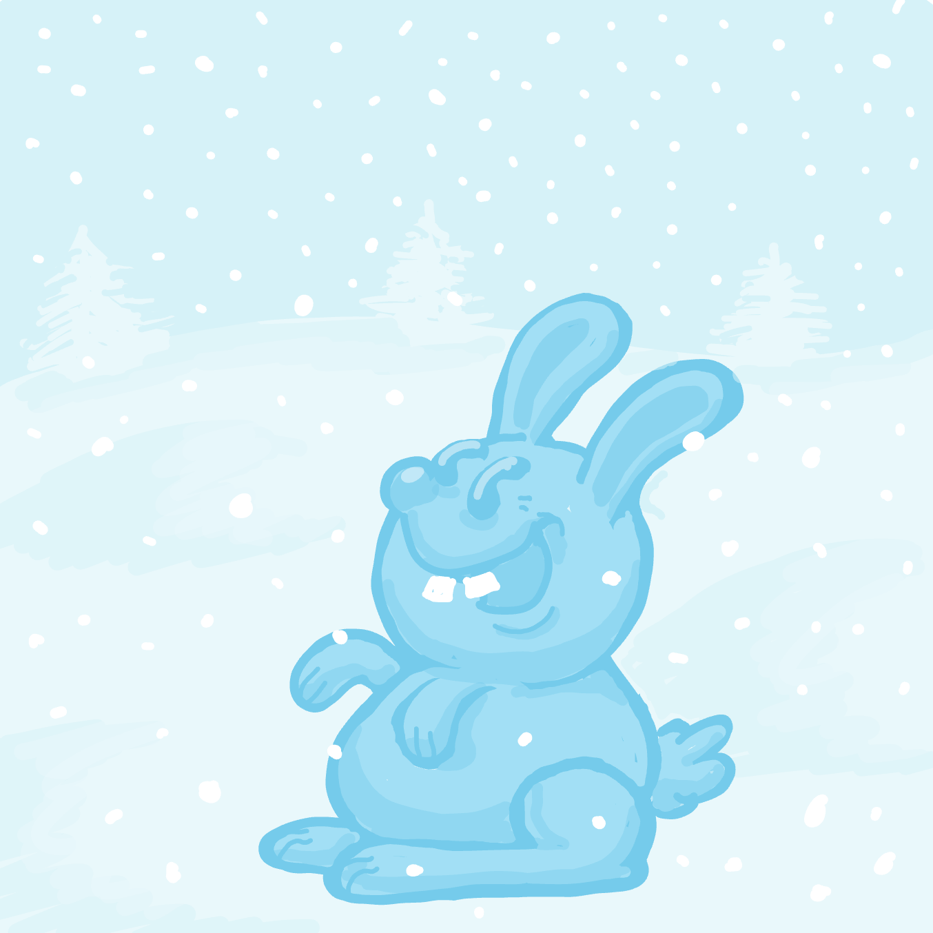Drawing in Snow Bunny by Wizard Croissant