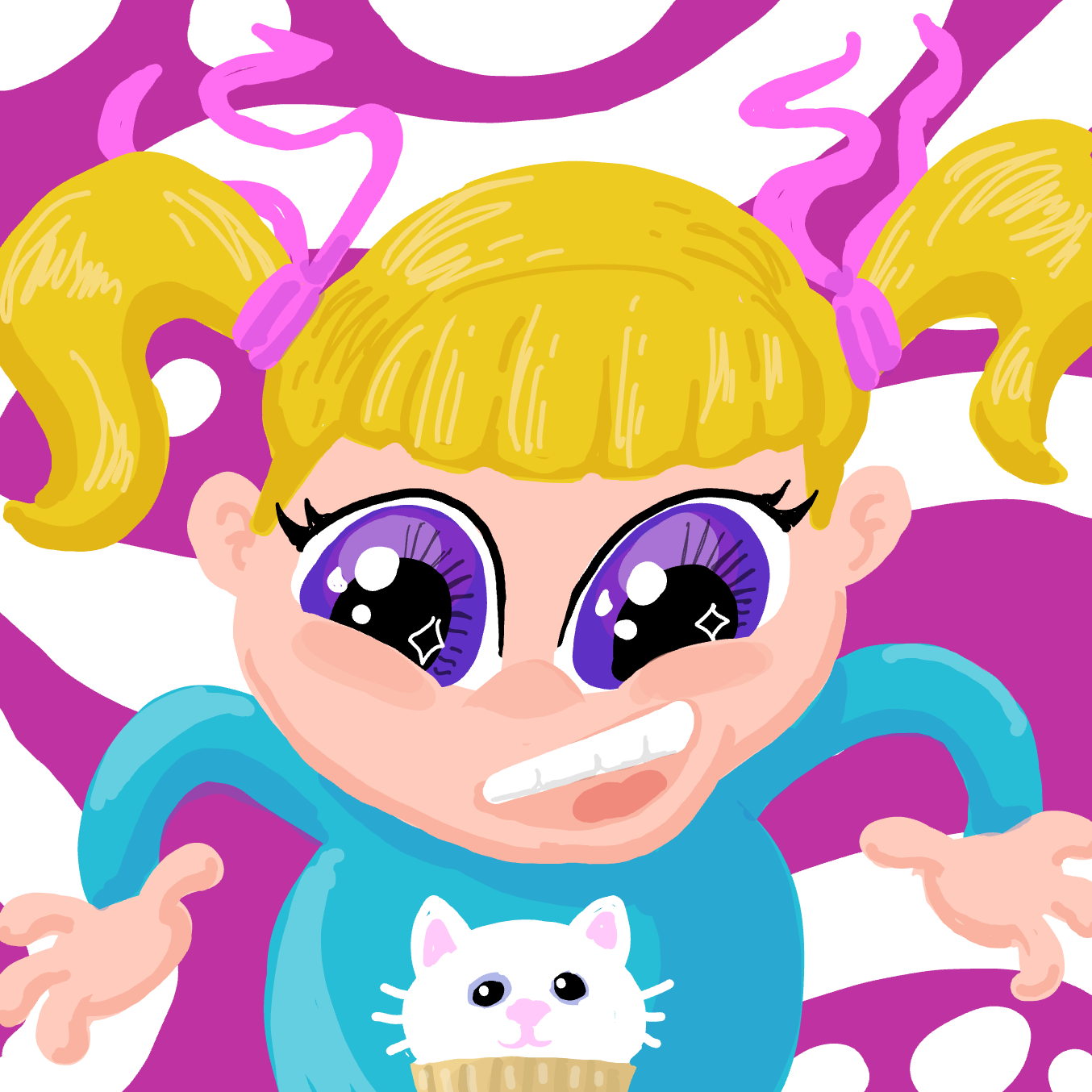 Drawing in Kitty Cupcakes by Wizard Croissant