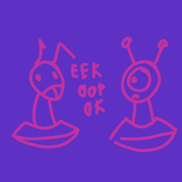 First panel in Aliens drawn in our free online drawing game