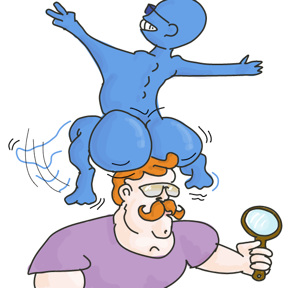 Wear dat ass for a hat! - Online Drawing Game Comic Strip Panel by Wizard Croissant