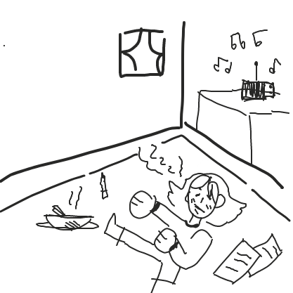 It was all a dream, she fell asleep while eating ramen  - Online Drawing Game Comic Strip Panel by Limon baby
