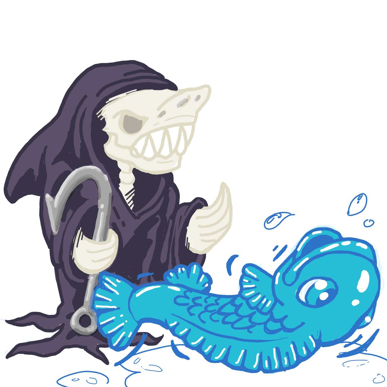 Drawing in fish out of water by Wizard Croissant