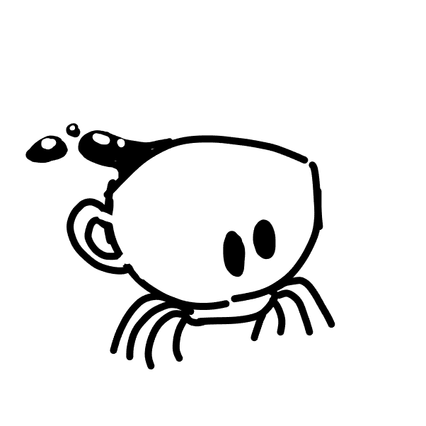 First panel in Tea Spider  drawn in our free online drawing game
