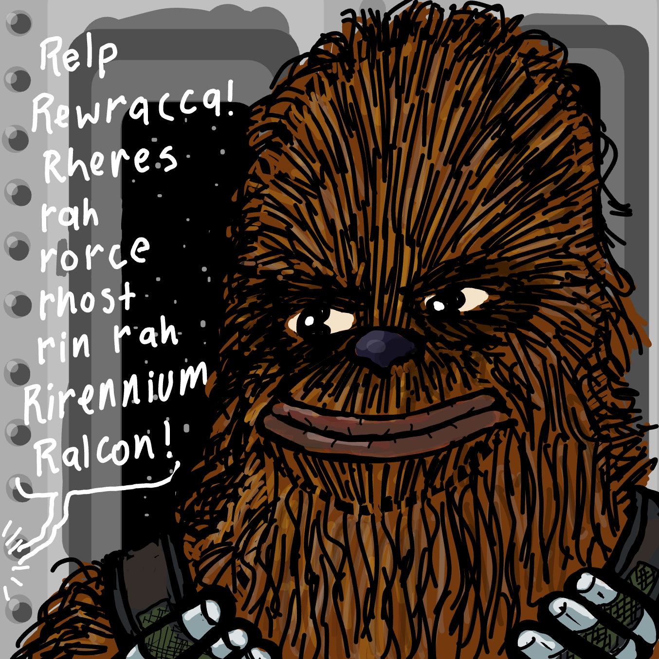 Drawing in Spooky Wookie by Wizard Croissant