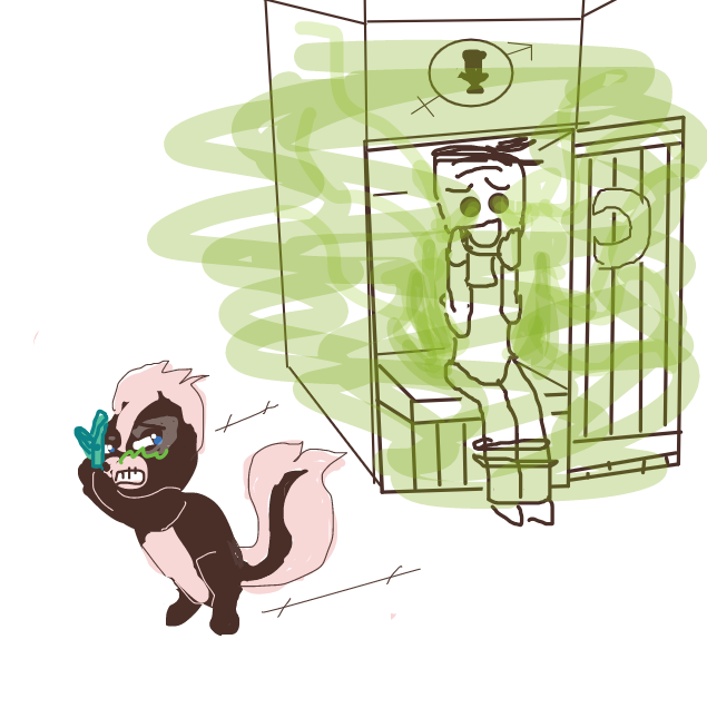 Drawing in Skunk toilet by Vytron