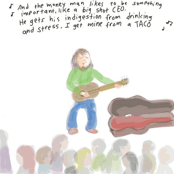 Lets get this free soul some tacos! - Online Drawing Game Comic Strip Panel by Wizard Croissant